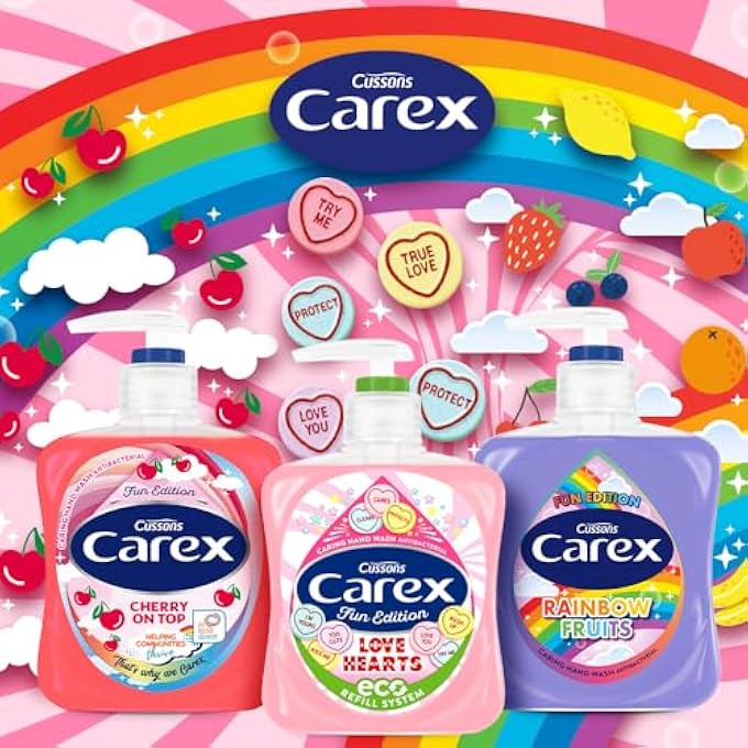 careX FUN EDITIONS LOVE HEARTS HAND WASH PACK OF 6, ANTIBACTERIAL HAND SOAP WITH FUN EDITION SWIZZLES LOVE HEARTS FRAGRANCE, SOAP THAT CLEANS, CARES AND PROTECTS, 250ML - Image 5